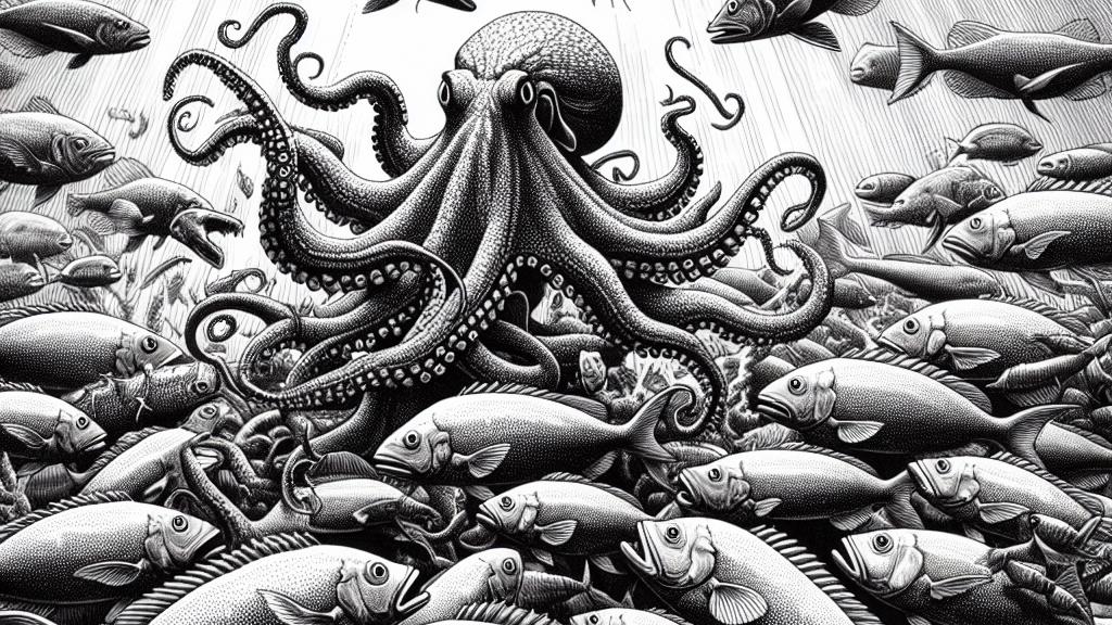 複雑な相互作用：タコと魚が狩りで協力する方法