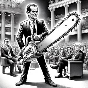 イーロン・マスク、アルゼンチン大統領からの楽しいチェーンソーで政府の無駄を削減