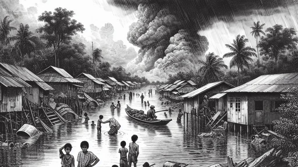 広範な破壊、南タイ洪水が襲う