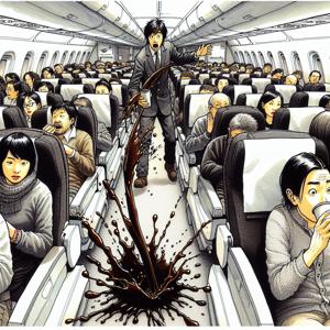 When Coffee Attack Strikes Mid-Flight: How to Handle the Spill!