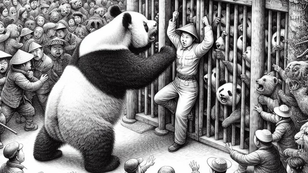 重庆動物園でのパンダ事件：飼育係の危うい遭遇