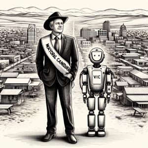 シャイアンはAIリーダーシップに備えているか？ ロボットを伴った市長候補！