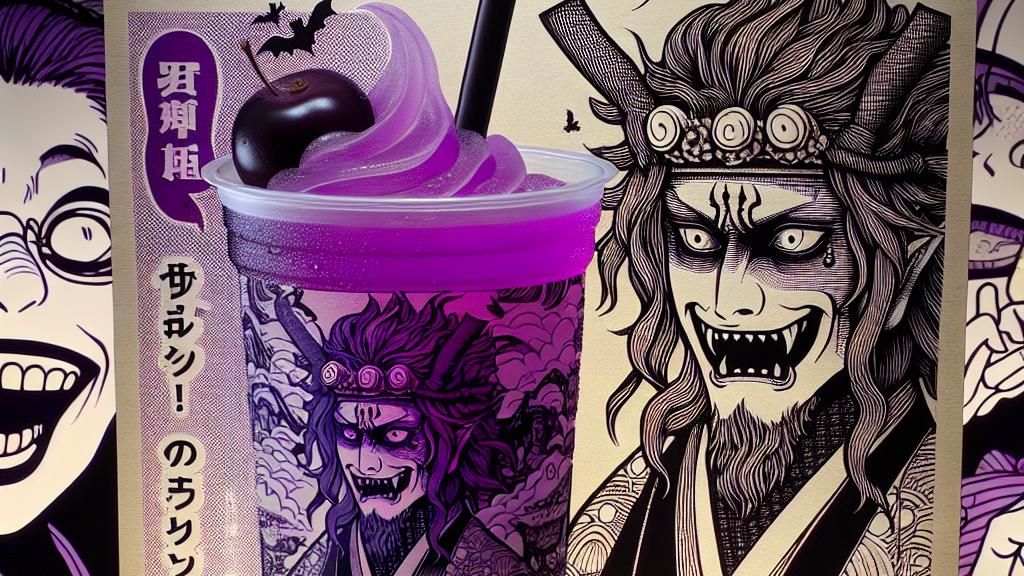 Deliciously Fruity Blueberry Yogurt Flavor of Grimace Shake at McDonald's