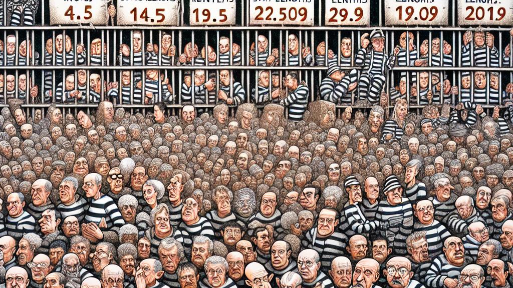 イングランドにおける刑の長さと刑務所の過密の関係