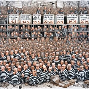 イングランドにおける刑の長さと刑務所の過密の関係