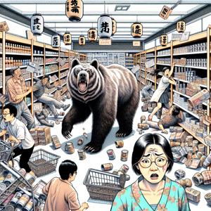 Bear Attack at Supermarket in Akita City