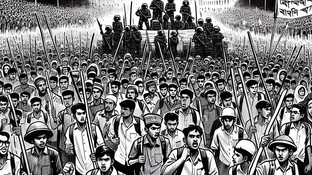 Dhaka Duel: Students and Ansar Members in a Clash of Titans!