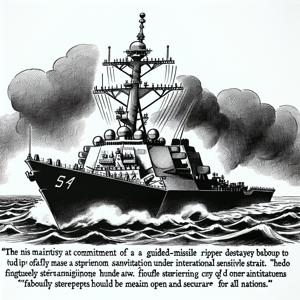 Sailing Through Tensions: USS Ralph Johnson Navigates the Taiwan Strait!