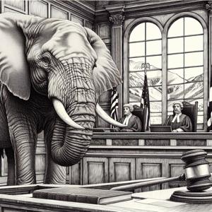 裁判所が象に人のように自由を求める権利を認めず