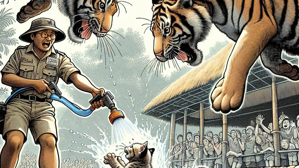 A Purrfectly Daring Escape: How a Zookeeper's Quick Thinking Saved a Kitten from Tigers!