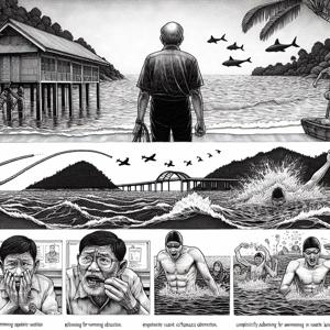恐怖から自由へ: 1人の男性の水の安全のためのマラソンミッション！