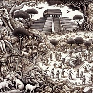 マヤの魔法：古代の世界における自然の仲間たち