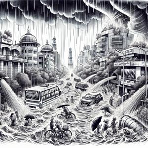 デリーを襲った豪雨：命を奪い、学校を閉鎖
