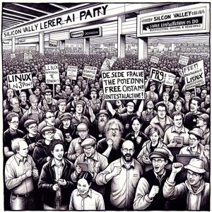 Linux Users Make a Statement at Microsoft Event