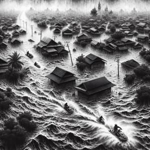 コック川の氾濫によりチェンライが深刻な洪水に見舞われる