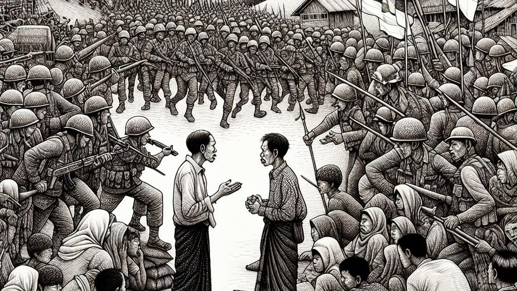 混乱の中の安定に向けた対話：ミャンマー軍政の首脳が中国の王毅と会談