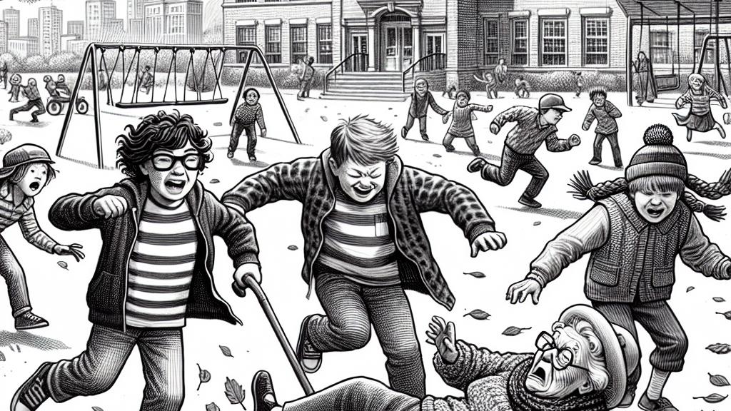 Schoolyard Showdown: Kids Pay Penalty for Clumsy Collision!