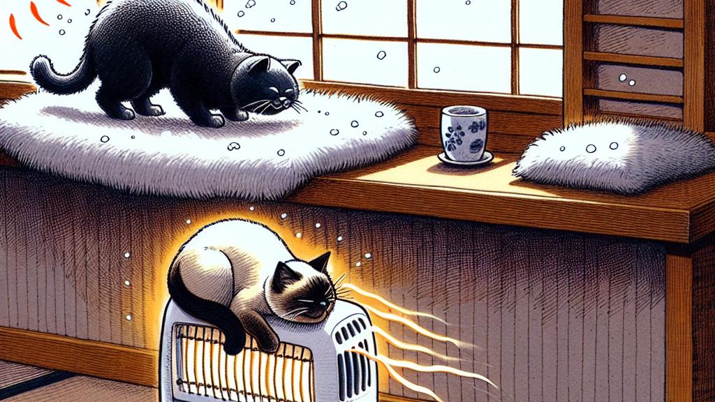Cats Battle for Pet Heater: A Cozy Contender