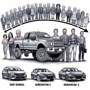 アメリカの世代別人気車