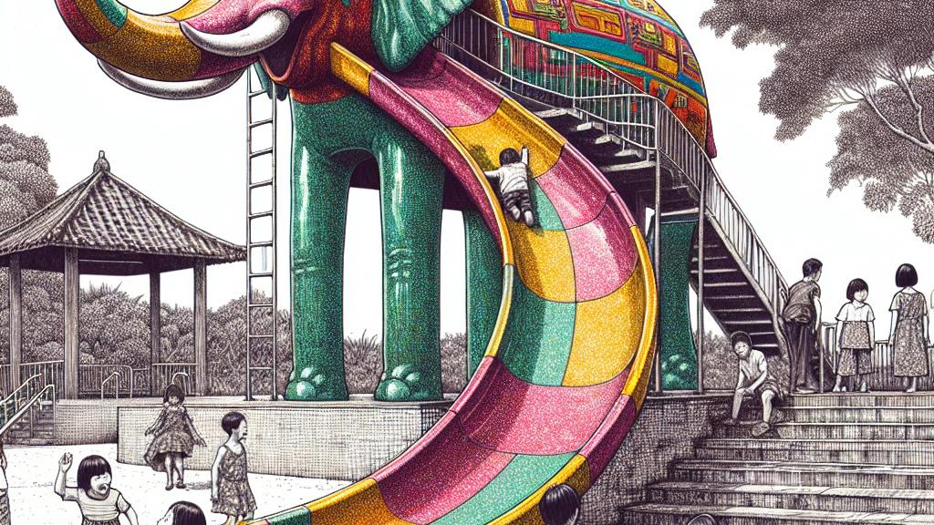 Nostalgia for Elephant Slides in Taiwanese Playgrounds