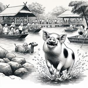 チョンブリ動物園でムー・デンの5分間観覧制限が課せられました
