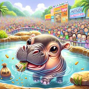 タイ動物園、混雑の中でベビーカバ・ムー・デンの閲覧時間を制限