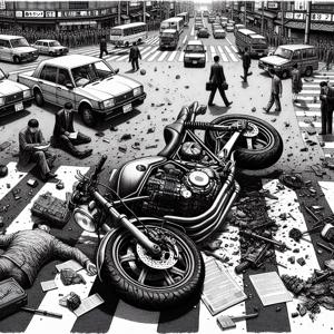 Motorcycle Accident on Delivery Journey