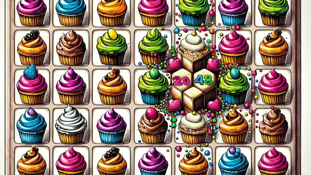 2048カップケーキ：甘美なパズル冒険