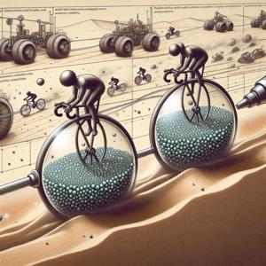 砂の中で二つの物体が互いに助け合って動く方法